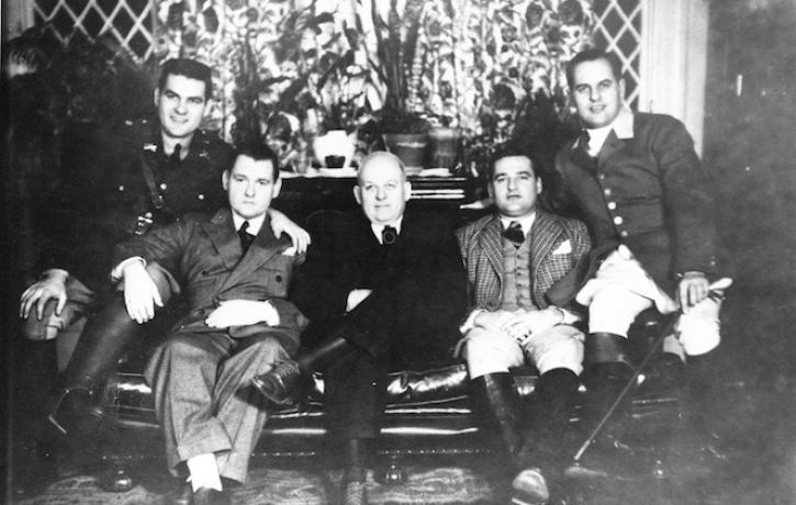 4 Saunders brothers and father mid-1940s