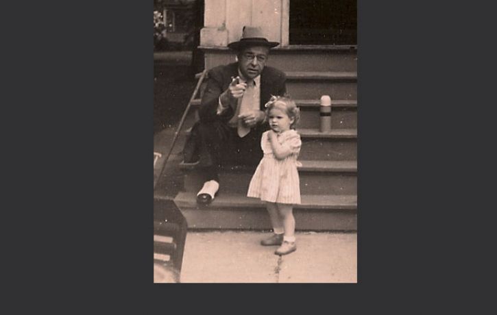 Ray Mahony, Sr (Bompa) with granddaughter Carol Ciccone Gardner in 1948