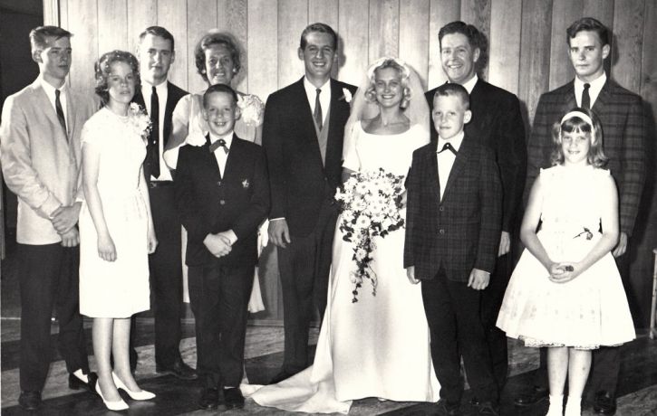 Denny and Adie's wedding June, 1962